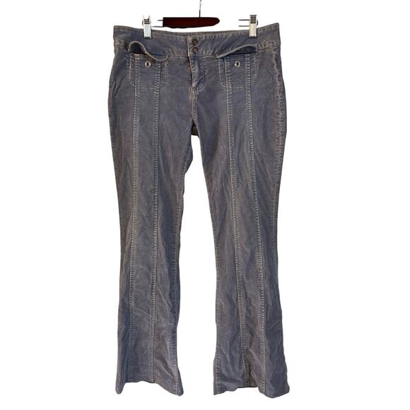Vintage Guess Jeans Women’s Corduroy Low Rise Flare Jeans Y2K Gray Size 28 - Picture 1 of 10